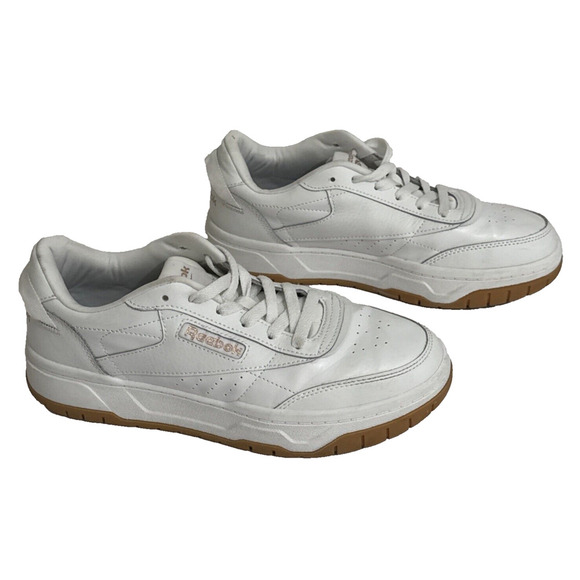 Women's Reebok Classics Chalk Casual Lace-Up Shoes AR30184W White/Rose/Gold - Picture 9 of 9